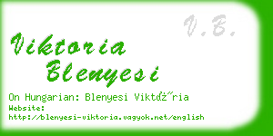 viktoria blenyesi business card